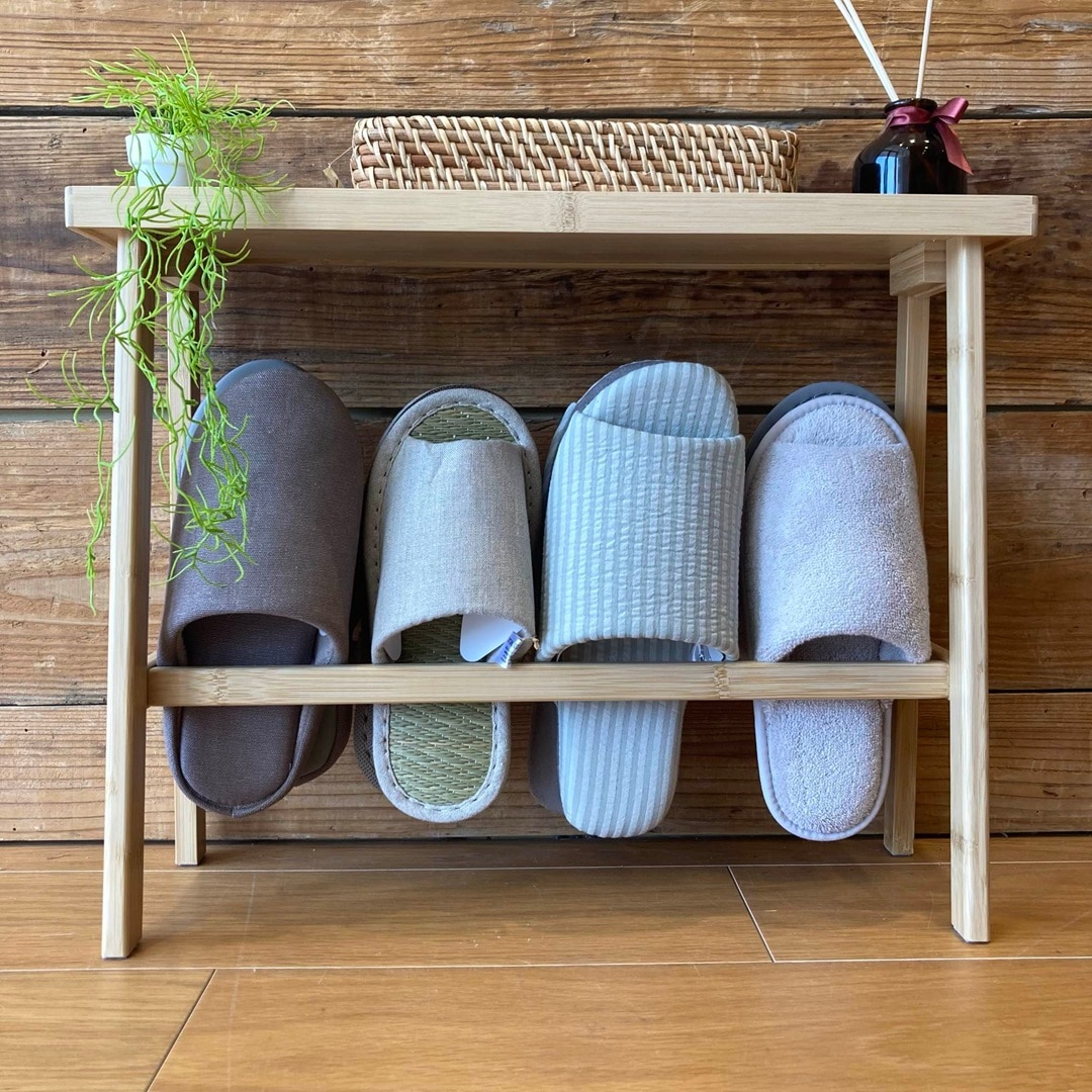 竹材スリムトレーテーブル