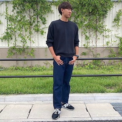 【ルビットパーク南草津】デニムコーデ183cm