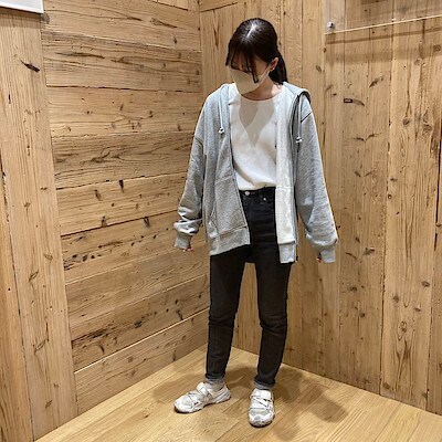 【ルビットパーク南草津】デニムコーデ163cm