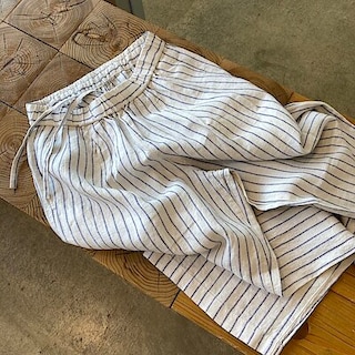 【ルビットパーク南草津】リネン　イージーワイドパンツ