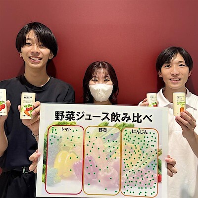 【エキソアレ西神中央】‟野菜ジュース３種飲み比べ”試飲会を行いました！