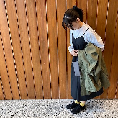 [新品] MUJI 撥水 フードコート カーキグリーン L 無印良品 婦人 撥水 フード付きコート | 無印良品