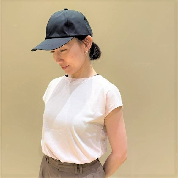 【みのおキューズモール】さらりとした着心地のよさと程よいサイズ感「婦人　天竺編みフレンチスリーブＴシャツ」