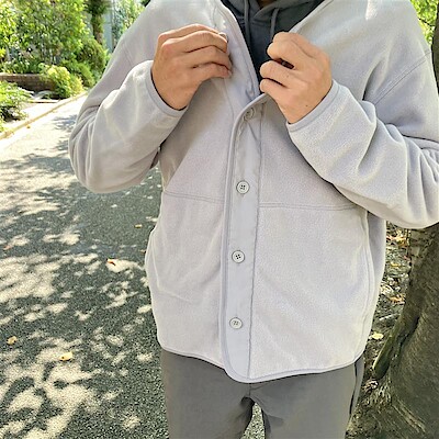 【みのおキューズモール】ふんわり軽い！フリースカーディガン