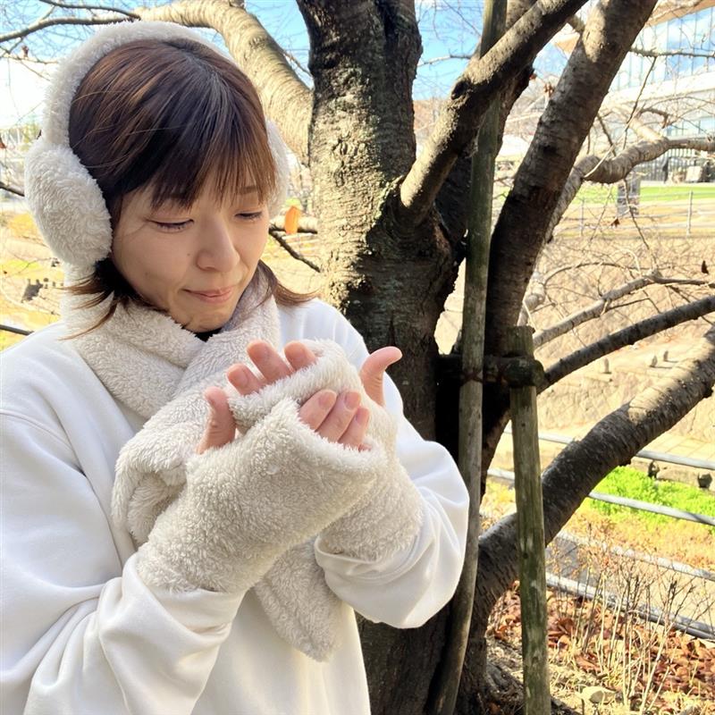 【みのおキューズモール】首元あったか「再生ポリエステルあったかボアマフラー」