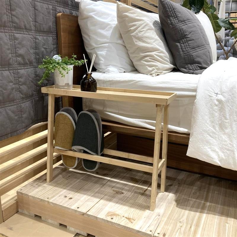 【みのおキューズモール】省スペースに置ける、竹のスリム家具 