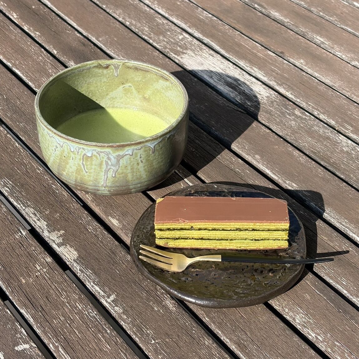 抹茶のオペラケーキ