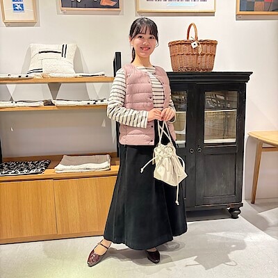 【阪急西宮ガーデンズ】身長158㎝「神戸松蔭女子学院大学生が着こなす無印良品の服」