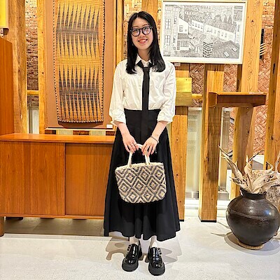 【阪急西宮ガーデンズ】「神戸松蔭女子学院大学生が着こなす無印良品の服」身長160cm