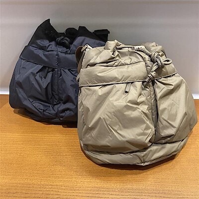 【阪急西宮ガーデンズ】小ぶりでコンパクトな撥水中わた入り巾着バッグ