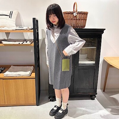 【阪急西宮ガーデンズ】「神戸松蔭女子学院大学が着こなす無印良品の服」身長151cm