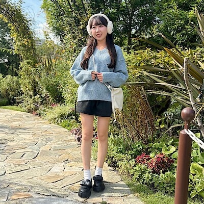 【阪急西宮ガーデンズ】身長151㎝「神戸松蔭女子学院大学生が着こなす無印良品の服 」　