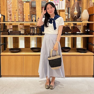 【阪急西宮ガーデンズ】身長157㎝「神戸松蔭女子学院大学生が着こなす無印良品の服」