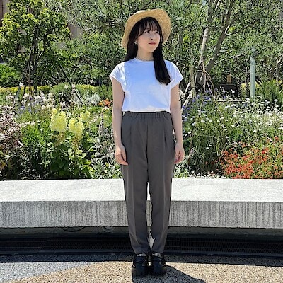 【阪急西宮ガーデンズ】身長153㎝「神戸松蔭女子学院大学生が着こなす無印良品の服