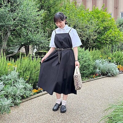 【阪急西宮ガーデンズ】身長158㎝神戸松蔭女子学院大学生が着こなす無印良品の服