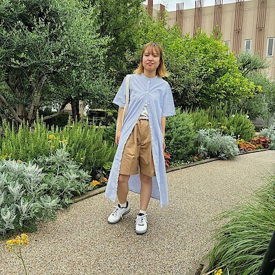 【阪急西宮ガーデンズ】身長160㎝「神戸松蔭女子学院大学生が着こなす無印良品の服」