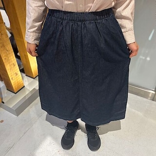 【阪急西宮ガーデンズ】婦人 洗いざらしデニム　イージースカート