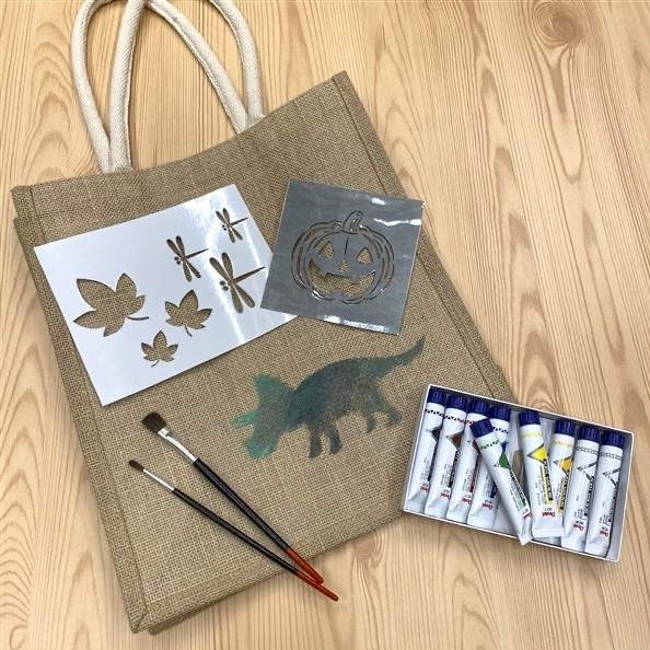 【Ｖタウン芥見】ジュートマイバッグに絵を描こう！