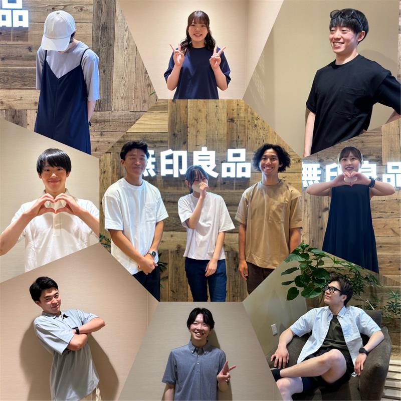 涼感UVカットTシャツを着た若者たち