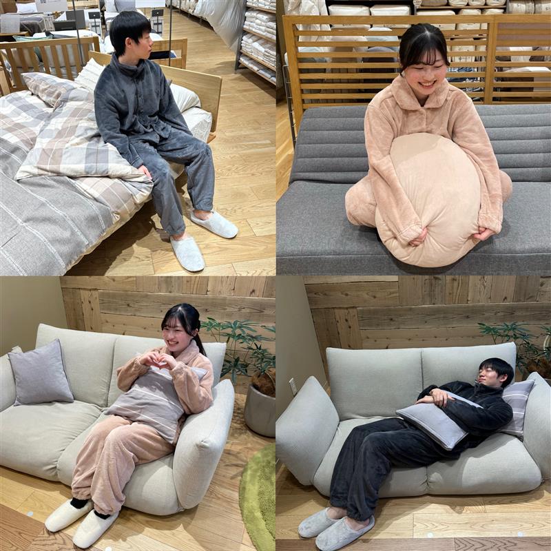 パジャマを着てリラックスしている姿