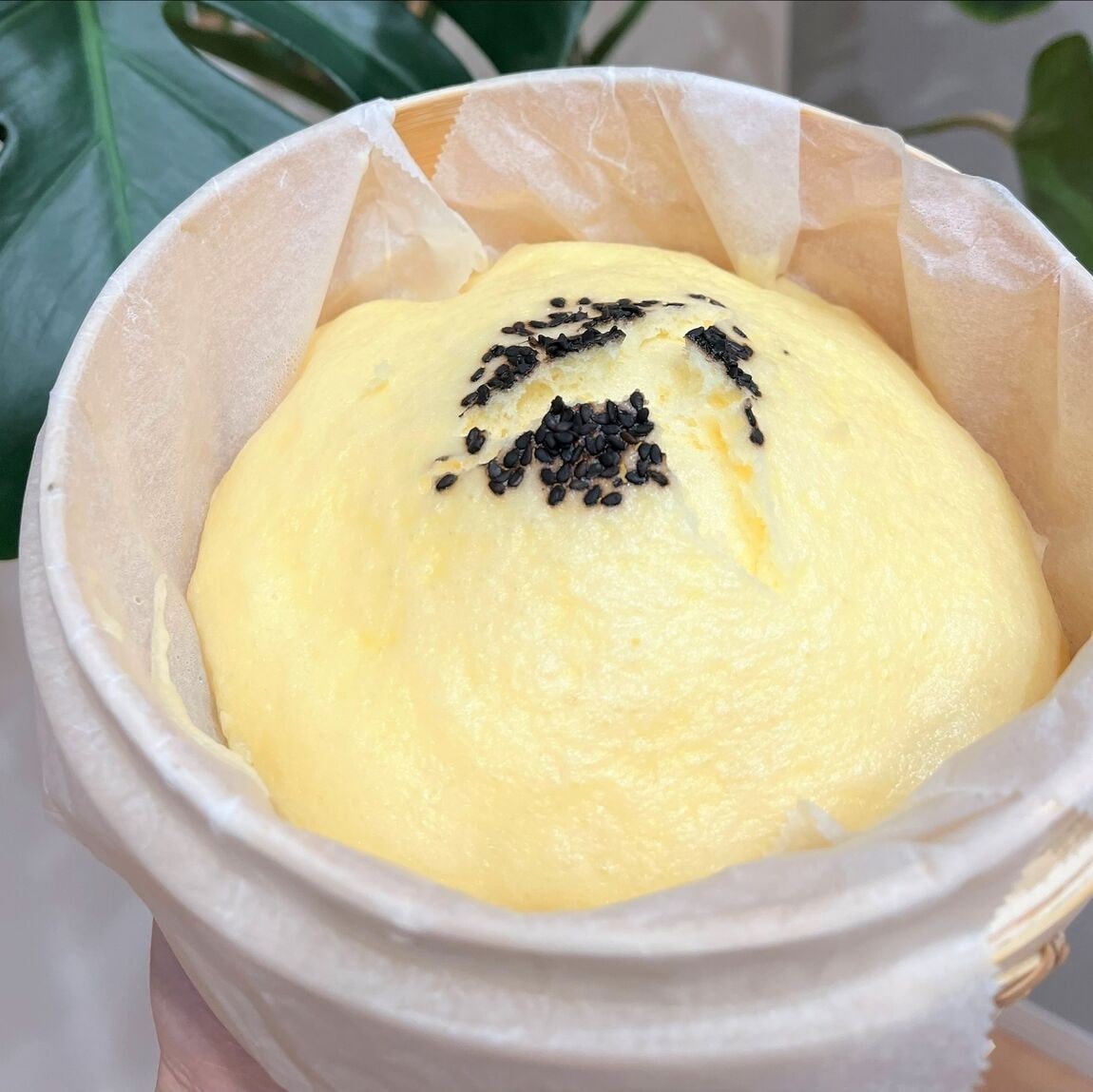 米粉のパンケーキで作る蒸篭蒸しパン