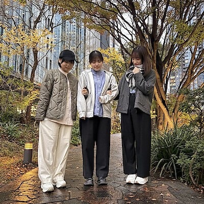 【大崎】冬にピッタリ。暖か起毛タックワイドパンツ。