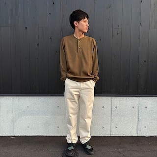 【精華台】紳士　ワッフル編み長袖Tシャツのご紹介