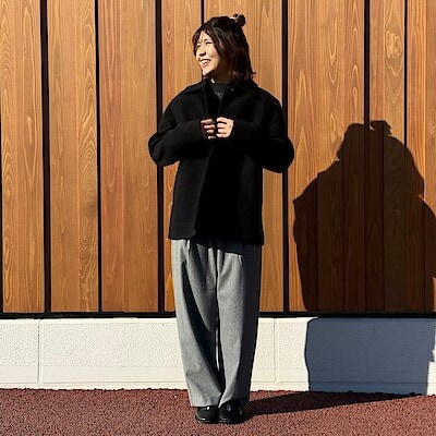 婦人 ウール混 ダブルフェイスショートコート | 無印良品