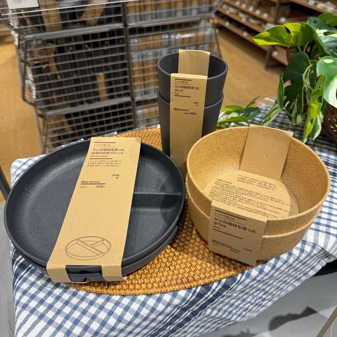 【イオンレイクタウンmori】レンジで使える　ヤシの端材を使った食器シリーズ
