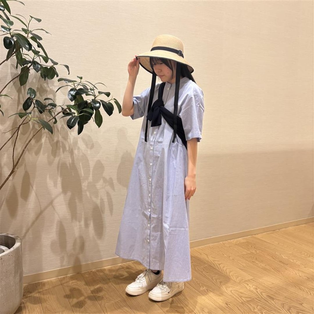 涼感半袖シャツワンピース
