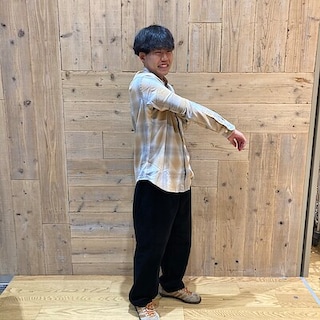 【久喜吉羽】肌寒い季節におすすめ｜両面起毛フランネル長袖シャツ