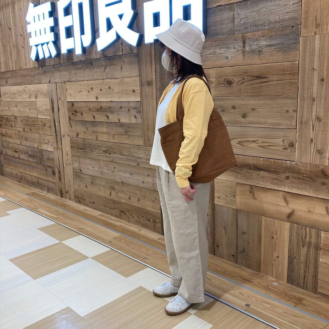 帆布横型トートバッグ