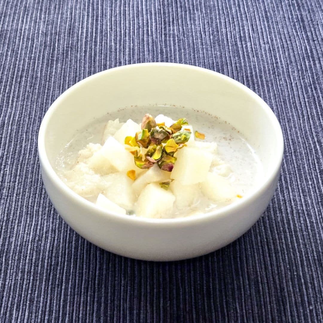 【堺北花田】梨のココナッツミルクがけ｜あしたのキッチンカウンター