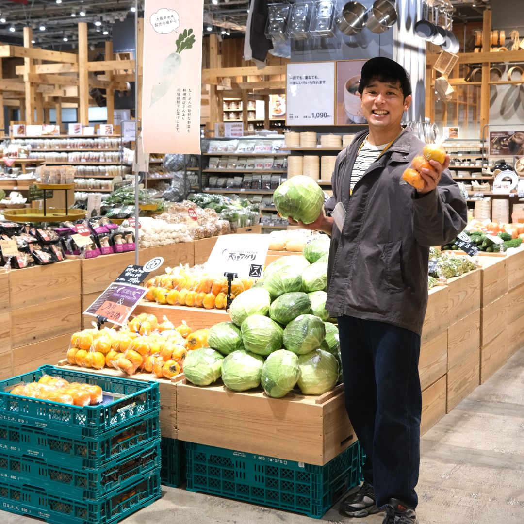 【堺北花田】ねね屋の産直マルシェ開催中｜青果売場から