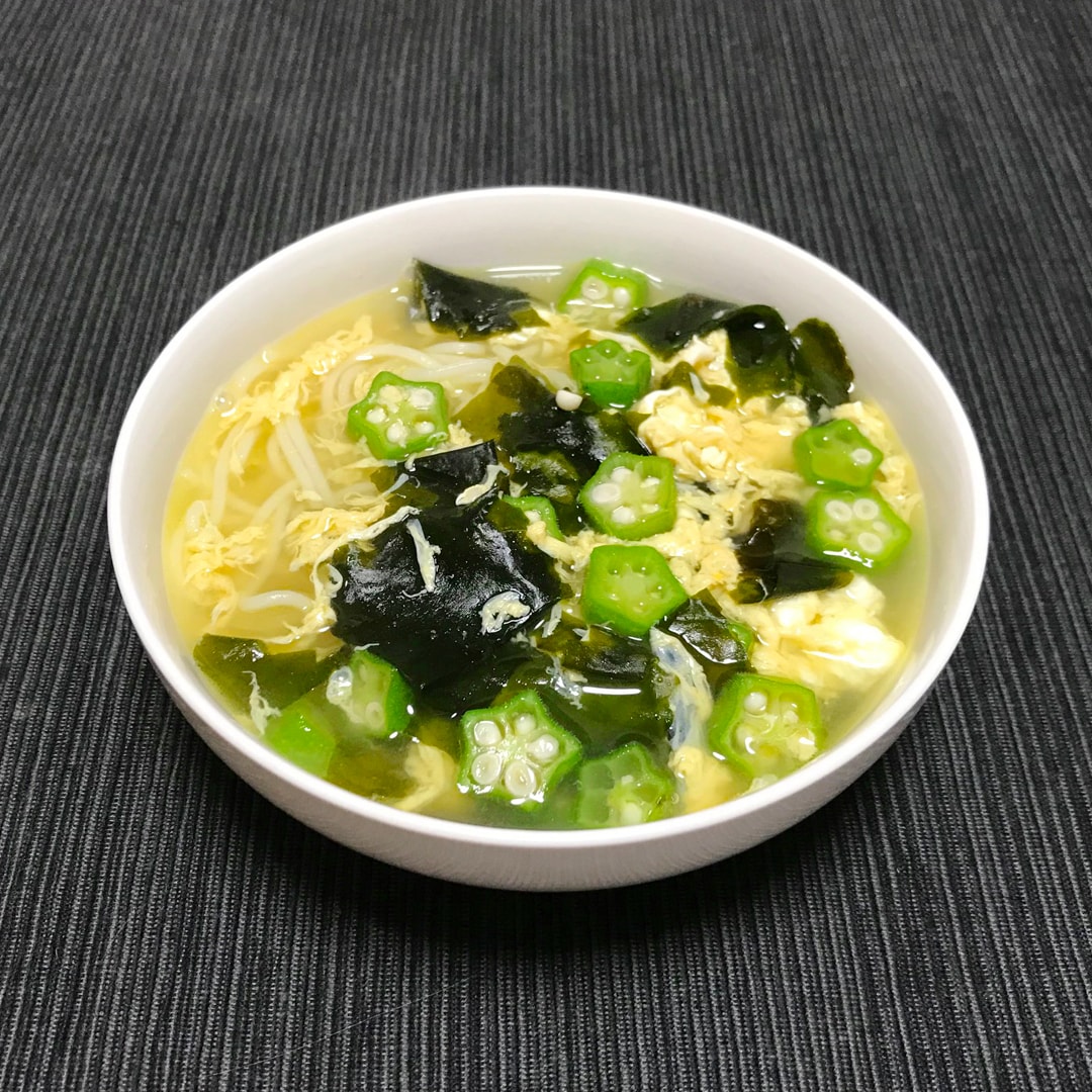 【堺北花田】オクラとわかめのひやむぎスープ｜きょうのレシピ