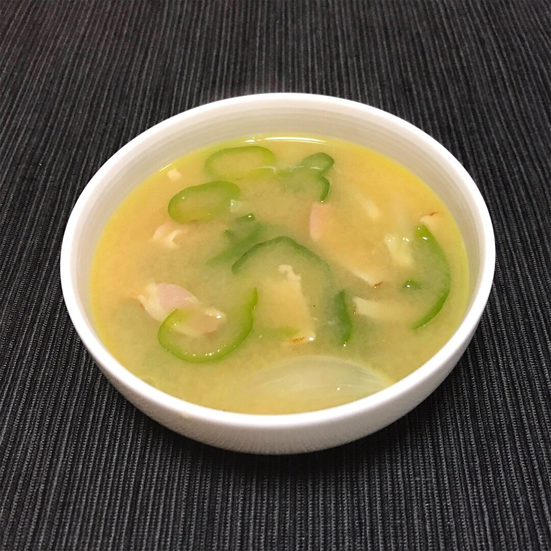 【堺北花田】ピーマンと玉ねぎのみそスープ｜きょうのレシピ