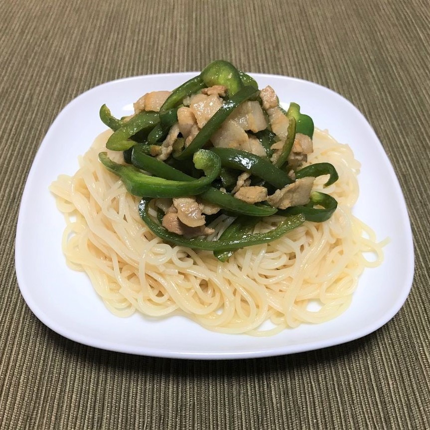 【堺北花田】ピーマンと豚肉のひやむぎ｜あしたのキッチンカウンター