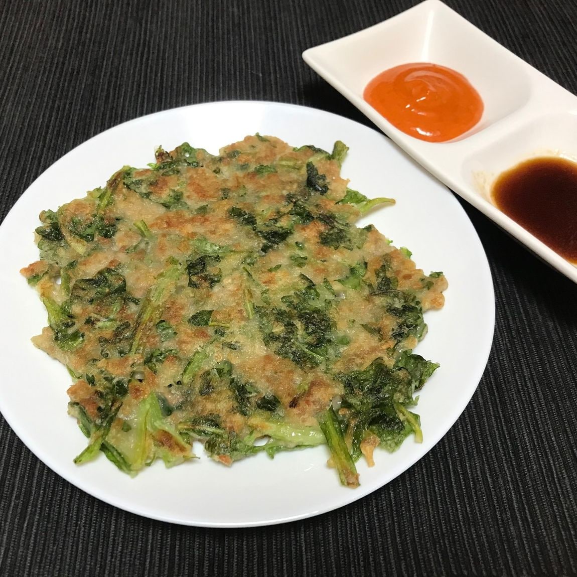 【堺北花田】春菊と豚ミンチのチヂミ｜あしたのキッチンカウンター