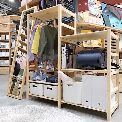 無印良品 パイン材ユニットシェルフ幅58cm×奥行39cm×高さ83cm パイン材ユニットシェルフ・58cm幅・中 | 無印良品