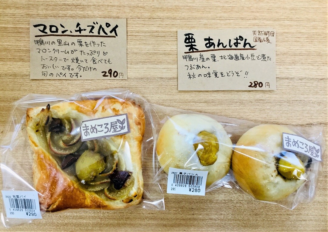 キービジュアル画像：秋の味覚、いろいろな栗の総菜パン