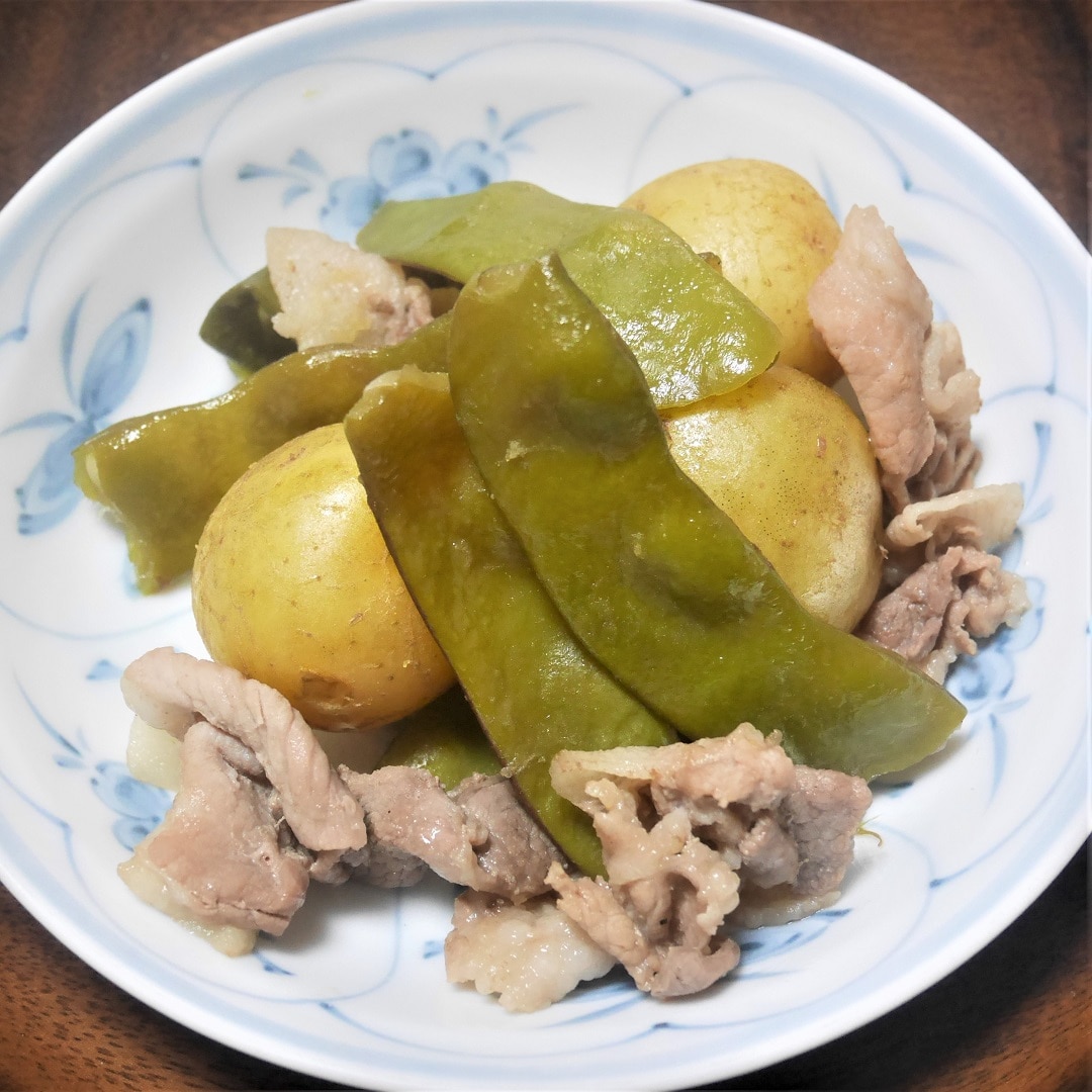 【みんなみの里】大平サヤインゲン肉じゃが
