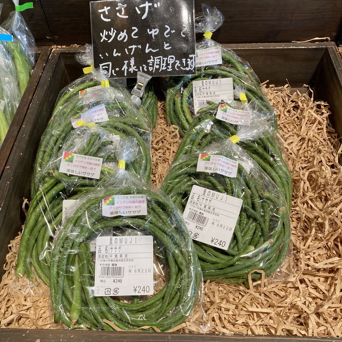 【みんなみの里】とっても長い豆、ササゲはいかがですか