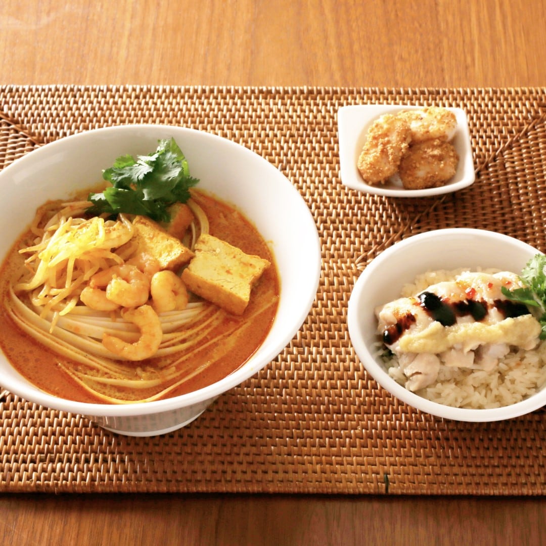 【銀座】米粉のラクサ麺とチキンライスのセット｜B1F MUJI Diner 銀座 　