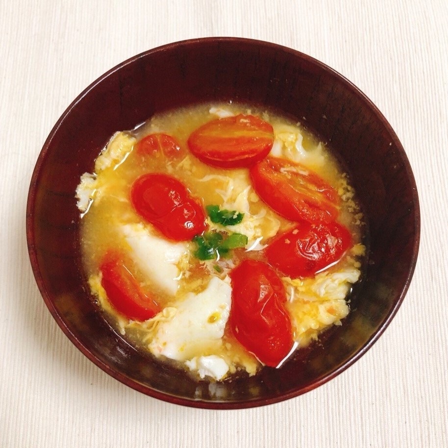 【銀座】お味噌汁レシピ（1）マドンナミニトマトと卵のお味噌汁