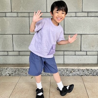 【銀座】見守りポケット付きTシャツを着て公園へ