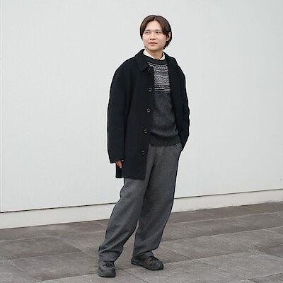 紳士 カシミヤ混ショートステンカラーコート | 無印良品