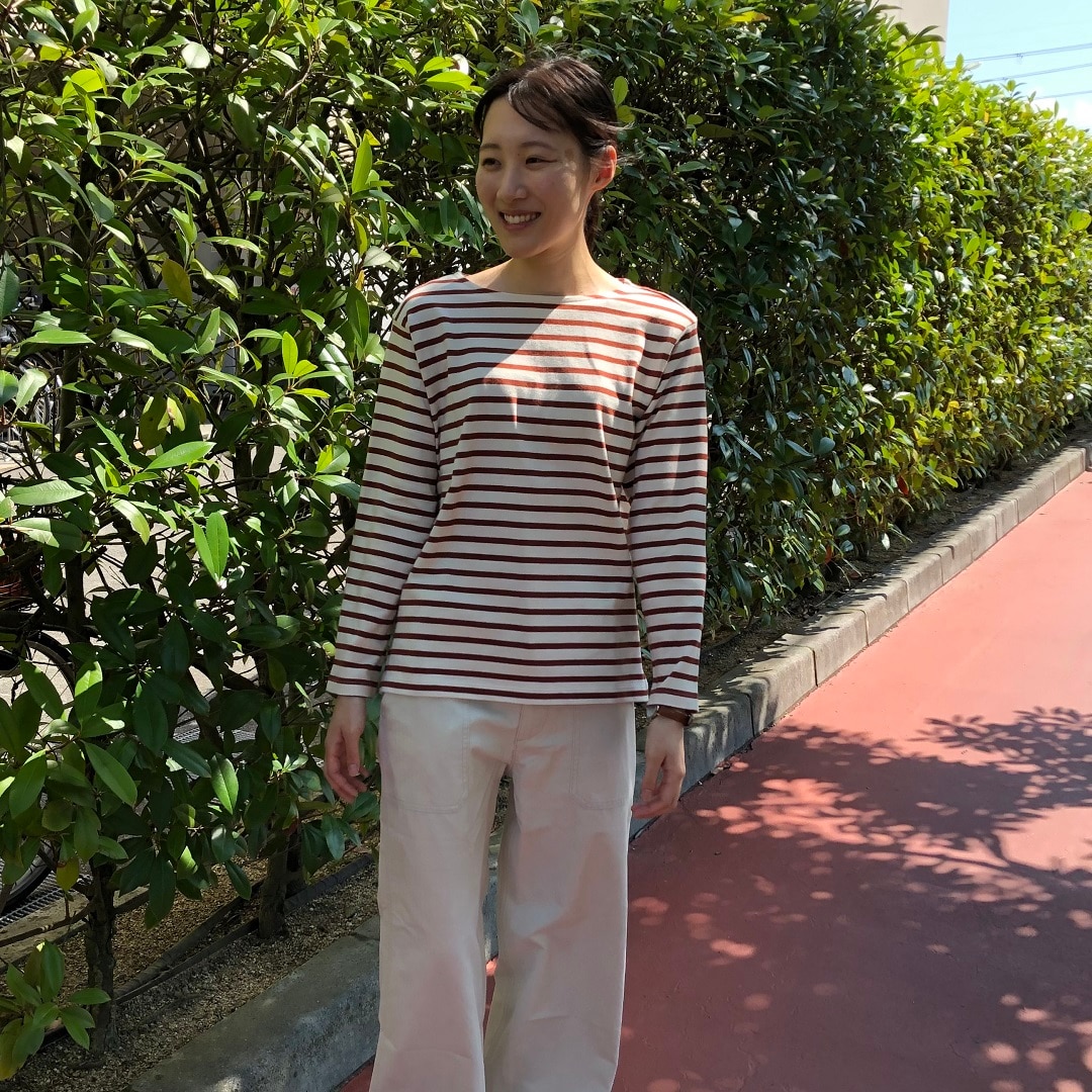 【アル・プラザ草津】太番手ボートネック長袖Ｔシャツ