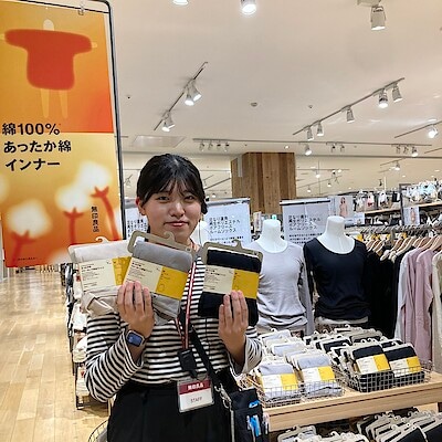 【アル・プラザ草津】あったか綿インナー売場に登場しています