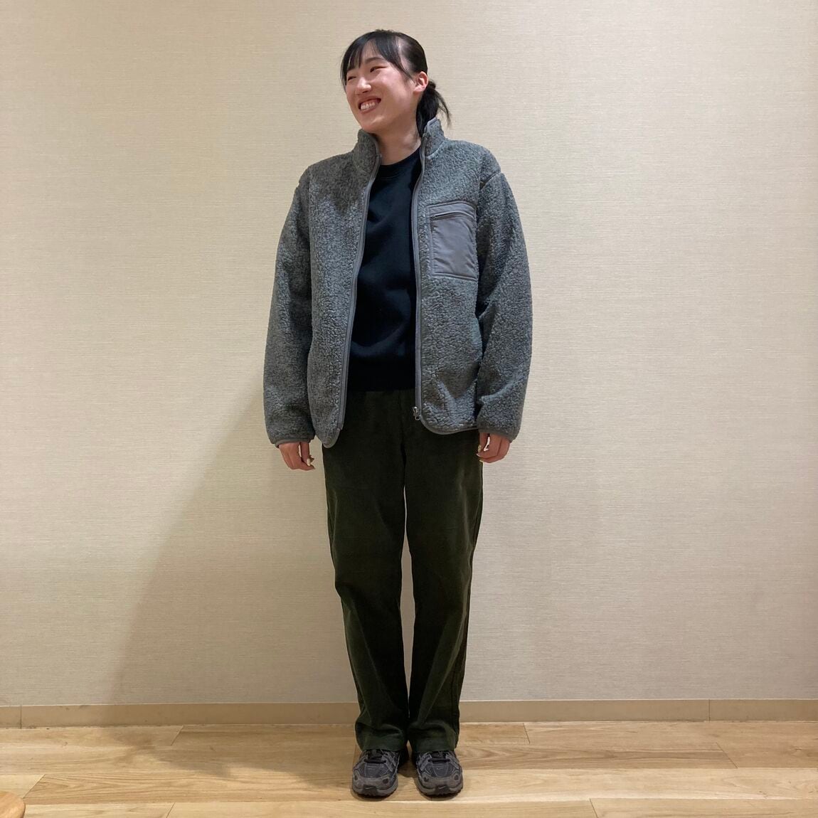【アル・プラザ草津】ボアジャケットコーディネート