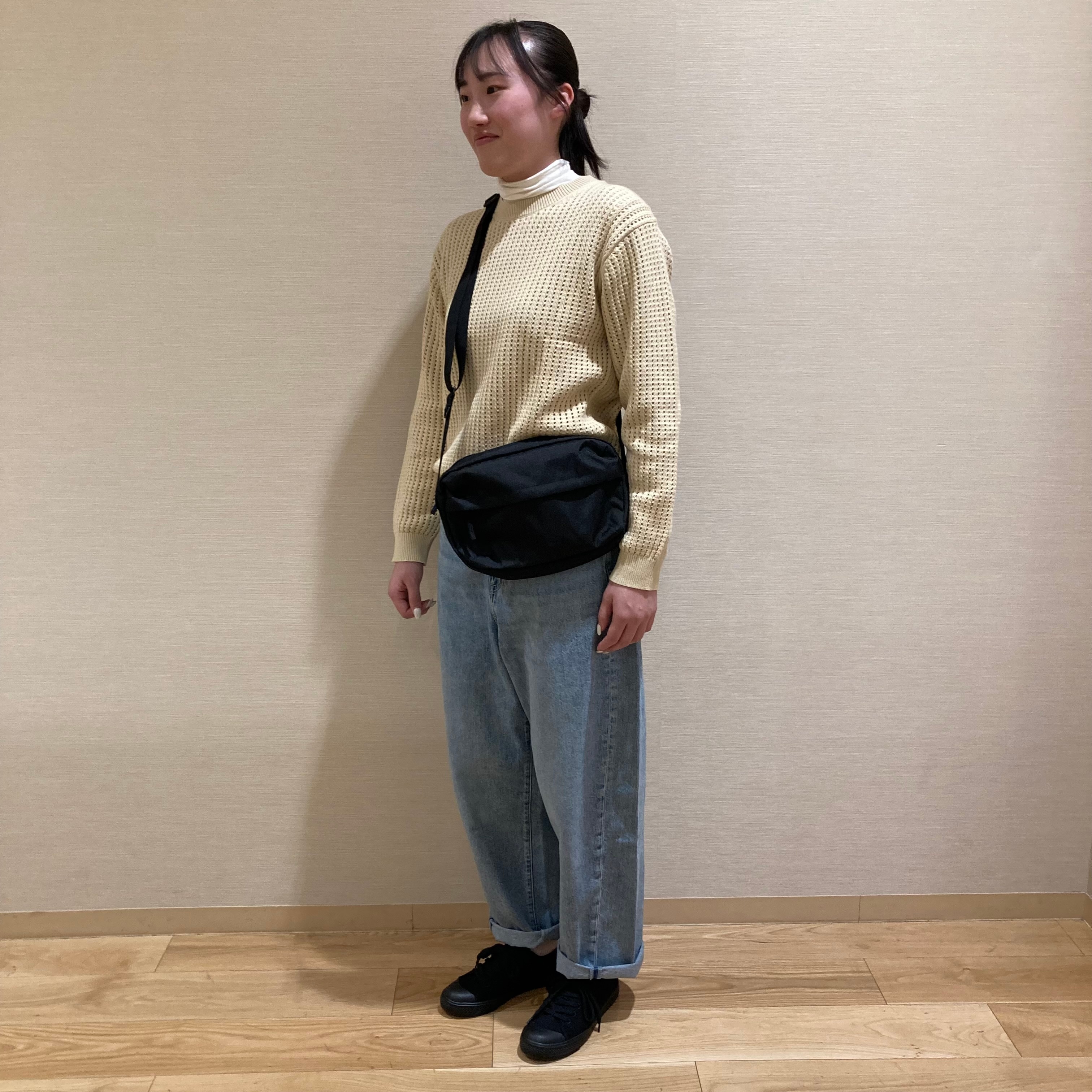 【アル・プラザ草津】婦人　木の実から作ったカポック混コクーンパンツのコーディネート紹介